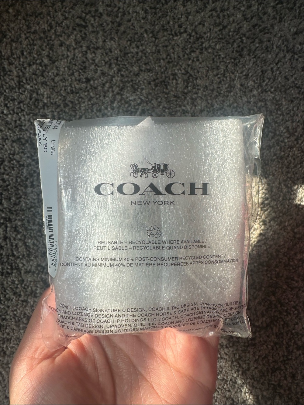 Coach Pink Butterfly Bag Charm with Crystals and Keychain - New - Picture 7 of 8